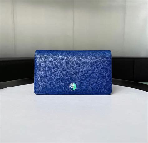 chanel electric blue l-yen wallet|Long Wallets .